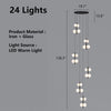 Modern Spiral Staircase Chandelier, Iron Glass Minimalist LED Pendant