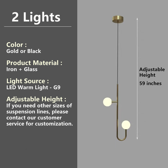 Modern Luxury Glass Chandelier Ceiling Light Fixture