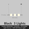Modern Globe Linear Chandelier Kitchen Island Pendant 5 Bubbles Gold or Black Light