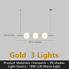 Modern Globe Linear Chandelier Kitchen Island Pendant 5 Bubbles Gold or Black Light
