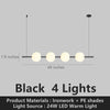 Modern Globe Linear Chandelier Kitchen Island Pendant 5 Bubbles Gold or Black Light