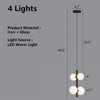 Modern Spiral Staircase Chandelier, Iron Glass Minimalist LED Pendant