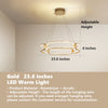 LED Modern Ceiling Chandelier with Circular Rings in Single or Double Layers