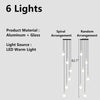 Mid-Century Modern Staircase Chandelier Aluminum 6-28 Lights Gold Black