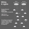 Modern Staircase Acrylic Chandelier, Iron & PMMA Shade, Multi-Lights