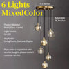 Modern Crystal Glass Globe Chandelier Adjustable Multi Light Hanging Pendant