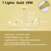 Modern Minimalist Chandelier Magic Bean Glass Ceiling Pendant Light