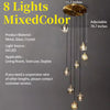 Modern Crystal Glass Globe Chandelier Adjustable Multi Light Hanging Pendant