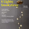 Modern Crystal Glass Globe Chandelier Adjustable Multi Light Hanging Pendant