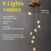 Modern Crystal Glass Globe Chandelier Adjustable Multi Light Hanging Pendant