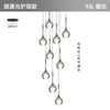 Modern Crystal Moon Pendant Light Stainless Steel Chandelier with 3D Lunar Globe