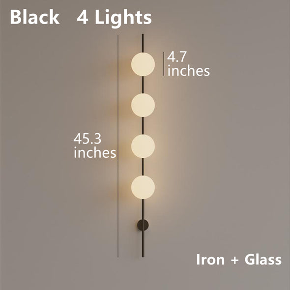 Modern Minimalist Bedside Lamp Wall Sconce Round Ball LED Fixture