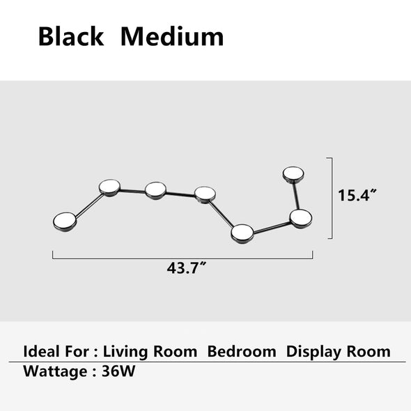 Modern Nordic Constellation LED Wall Light Aluminum Black Gold Hanging Lamp