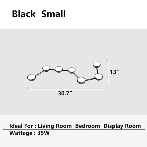 Modern Nordic Constellation LED Wall Light Aluminum Black Gold Hanging Lamp