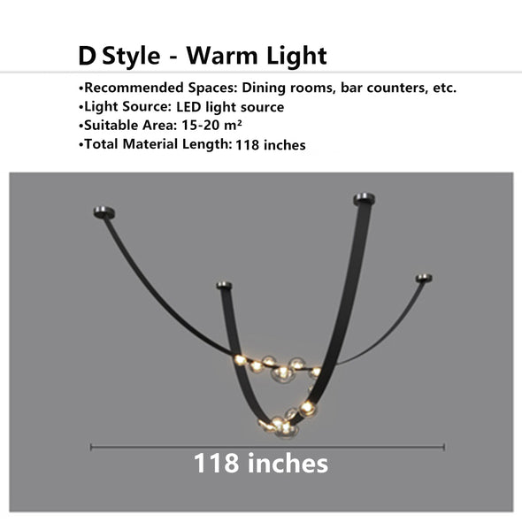 Modern Leather Chandelier Vintage Industrial Pendant Light Home Decor