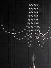 Modern Multidot Chandelier Waterdrop String Pendant Light Fixture For Staircase Villa