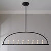 Rectangular Minimal Candle Chandelier For Dining Room Decor Kitchen Island Light Fixtures