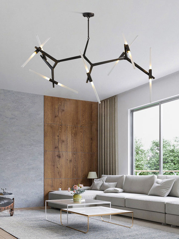 Nordic Branch Chandelier Long Loft Pendant Hanging Light Fixture For Living Room Kitchen Island