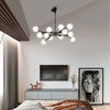 Post Modern Chandelier With Glass Ball Hanging Pendant Light For Sloped Ceiling Living Room