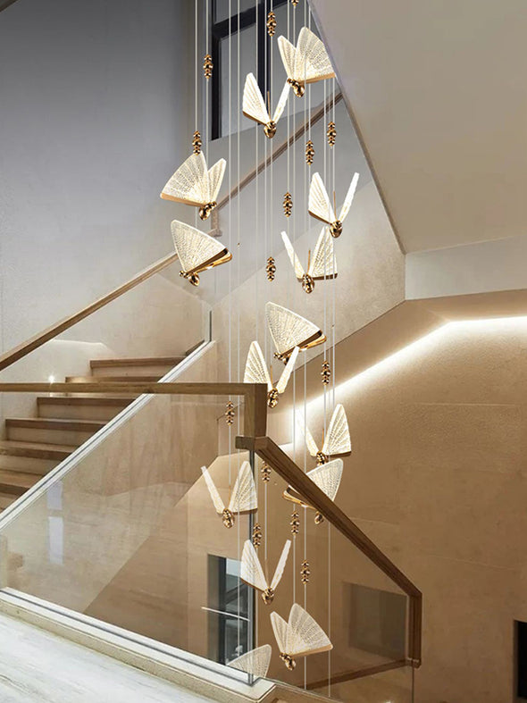 Modern Butterfly Chandelier Adjustable Hanging Pendant Ceiling Light