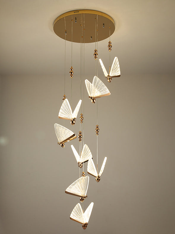 Modern Butterfly Chandelier Adjustable Hanging Pendant Ceiling Light