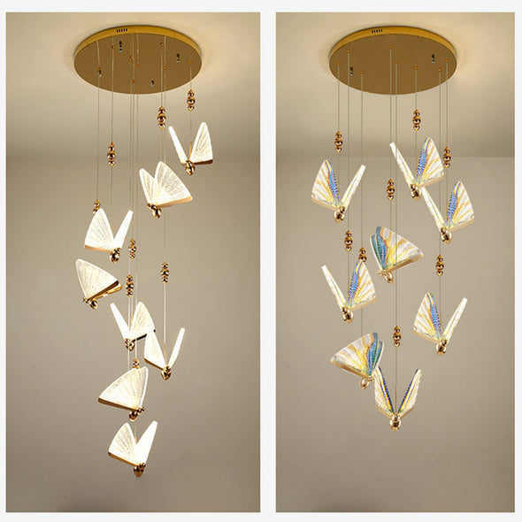 Modern Butterfly Chandelier Adjustable Hanging Pendant Ceiling Light