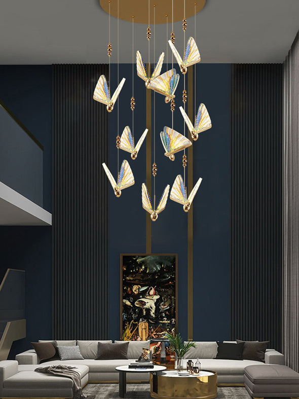 Modern Butterfly Chandelier Adjustable Hanging Pendant Ceiling Light