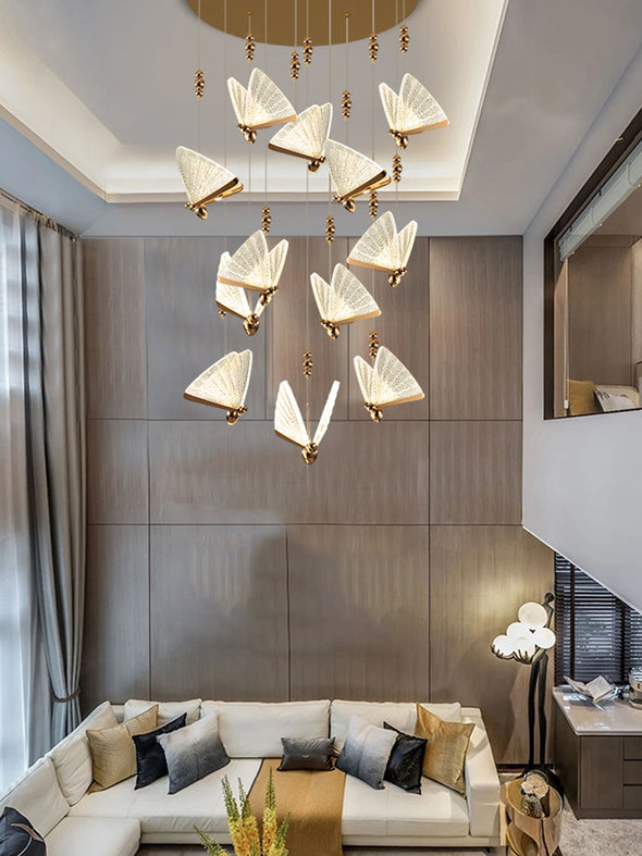 Modern Butterfly Chandelier Adjustable Hanging Pendant Ceiling Light