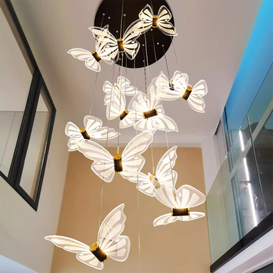 Nordic Butterfly chandeliers Gold Creative home decor Lustre Pendant Lights Hanging Lamps For LED Lights fixture