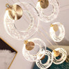 Modern Circle Chandeliers Crystal Led Villa Home Decor Living Room Stairway Hanging Lamps Bedroom Dining Indoor Pendant Lights