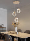 Modern Circle Chandeliers Crystal Led Villa Home Decor Living Room Stairway Hanging Lamps Bedroom Dining Indoor Pendant Lights