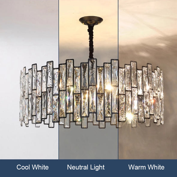 Luxury Rectangular Crystal Pendant Decoration Home Applicant Kitchen Island Dining Room Chandelier Light