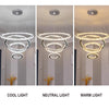 Crystal Mutil Rings Pendants Luxury Decor for Bedroom Living Room Chandelier LED Light