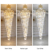 Modern Crystal Long Luxury Chandelier Staircase Lobby Villa Hotel Hall Decoration Ceiling Pendant light