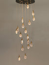 Eggplant Shape Crystal Chandelier Luxury Long Ceiling Pendant Light For Staircase Loft