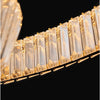 High Ceiling Crystal Chandelier Silver/Gold Ripple Pendant Light For Living Room Kitchen Island