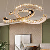 Luxury Crystal Pendant Light High Ceiling Chandelier Lamp Home Decorative Lighting For Bedroom Living Room