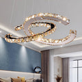 Luxury Crystal Pendant Light High Ceiling Chandelier Lamp Home Decorative Lighting For Bedroom Living Room