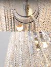 Luxury Crystal Chandelier Long Ceiling Pendant Light Home Decor For Villa Staircase