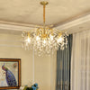 Post Modern Crystal High Ceiling Chandelier For Bedroom Flower Pendant Light Home Decor