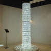 Luxury Waterfall Chandelier Crystal Large Long Pendant Light Fixture For Spiral Staircase Villa