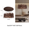 Ancient Style Chandeliers Retro Wabi-Sabi Solid Wooden Carving Restaurant Bedroom Living Room Hanging Lamps