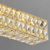 Modern Rectangular Crystal Pendant Luxury Decor For Home Kitchen Island Living Dining Room Chandelier Light