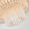 Modern Crystal Circular Pendants Luxury Lighting Decor for Bedroom Living Dining Room Golden Chandelier Light Fixture