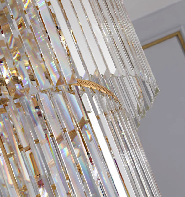 Modern Crystal Long Luxury Chandelier Staircase Lobby Villa Hotel Hall Decoration Ceiling Pendant light