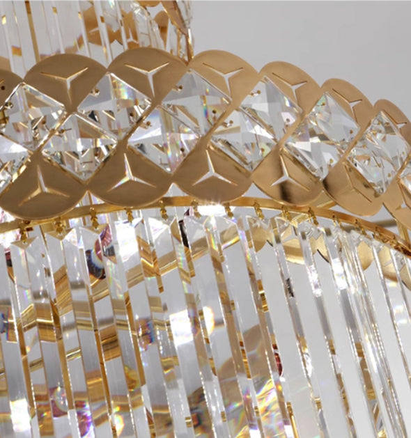 Modern Crystal Long Luxury Chandelier Staircase Lobby Villa Hotel Hall Decoration Ceiling Pendant light