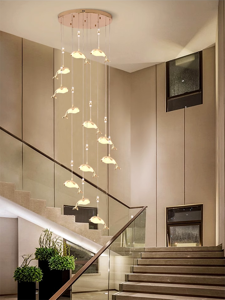 Dolphin Children's Room Chandeliers Creative Bedroom Bedside