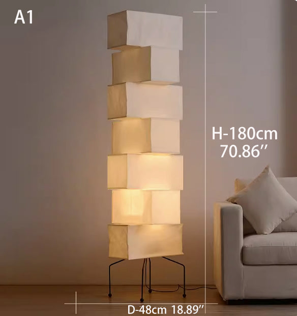 Paper Floor Lamps, Rice Paper High Lamp, Classic Floor Lamp For Living Room and Bedroom, Art Decor Standing lamp Simple Warm and Natural Atmosphere