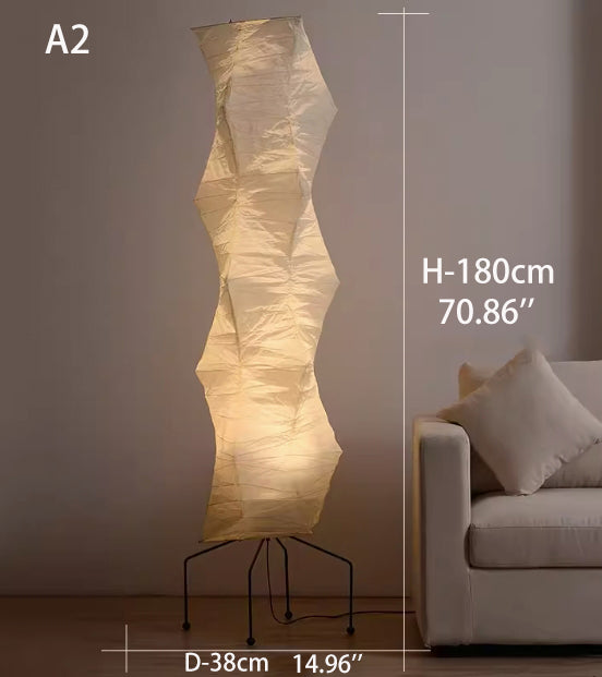 Paper Floor Lamps, Rice Paper High Lamp, Classic Floor Lamp For Living Room and Bedroom, Art Decor Standing lamp Simple Warm and Natural Atmosphere