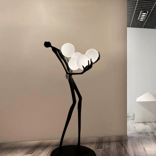 Post-modern Standing Lamp Art Design Glass Ball Floor Lamp For Living Room Hallway Study